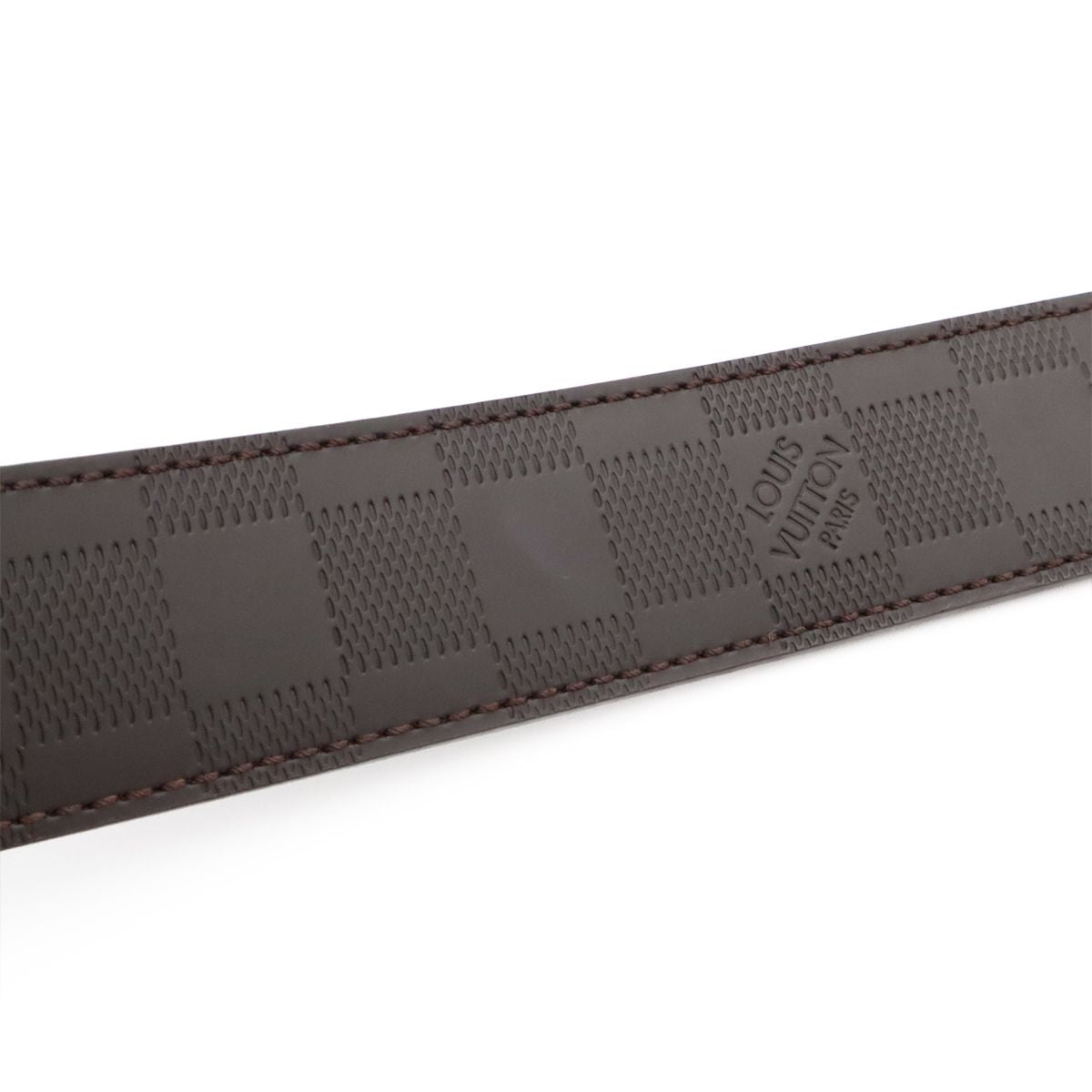 Louis Vuitton Damier Infini Boston Belt 35 Reversible Mocha Dark Brown Gold 90 — view 5