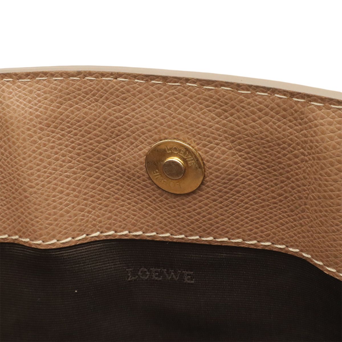 Loewe Anagram All Over Pattern Tote Shoulder Bag Leather Jacquard Canvas Pink — view 8