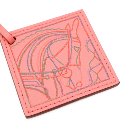 Hermes Carre Nano Robe du Soir Bag Charm Veau Swift Roseate Pink — view 3
