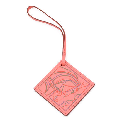 Hermes Carre Nano Robe du Soir Bag Charm Veau Swift Roseate Pink