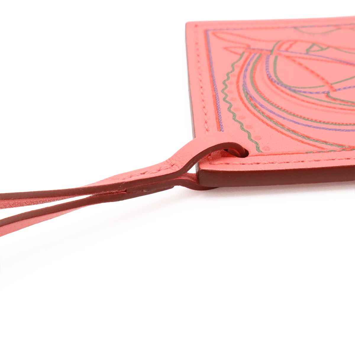 Hermes Carre Nano Robe du Soir Bag Charm Veau Swift Roseate Pink — view 4