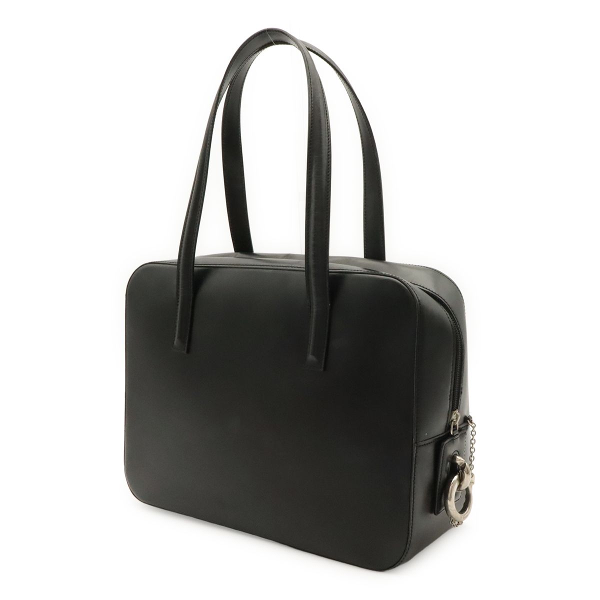 Cartier Tote Leather Black Silver — view 2