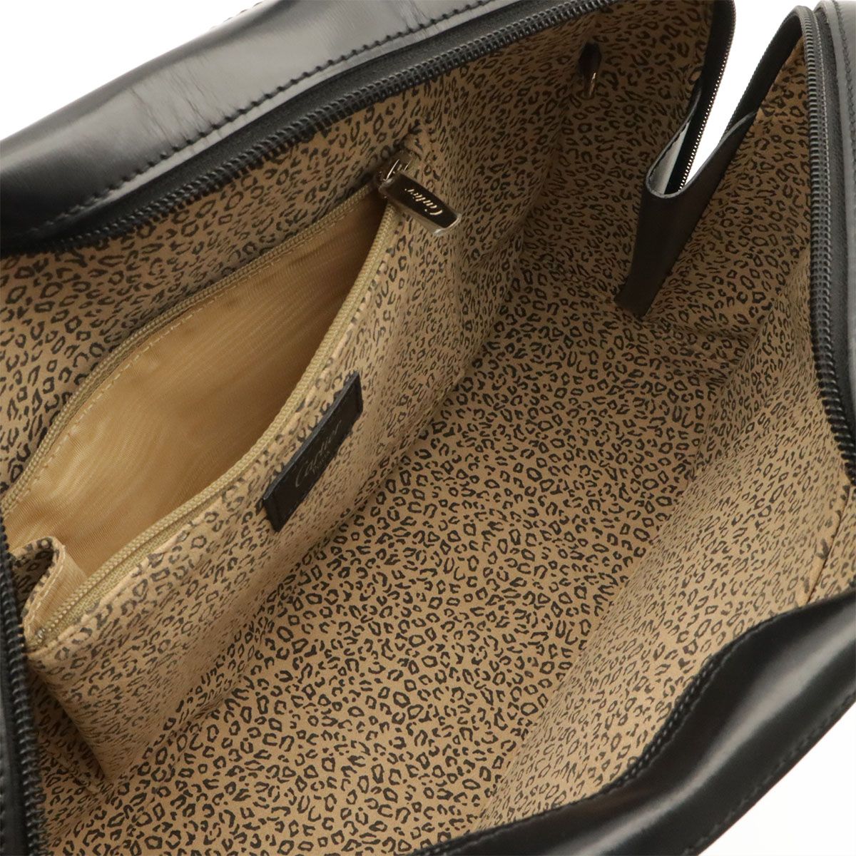 Cartier Tote Leather Black Silver — view 8