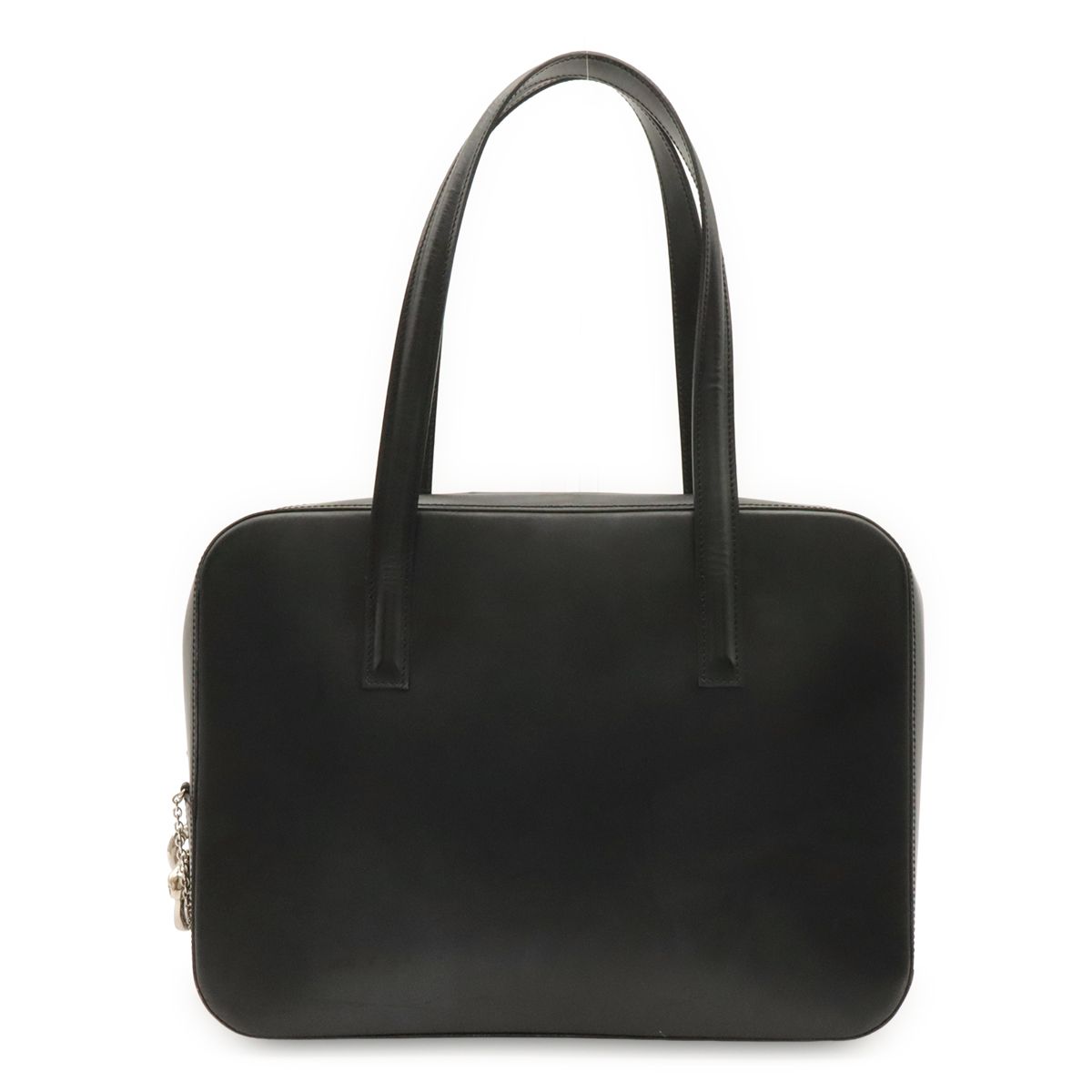 Cartier Tote Leather Black Silver