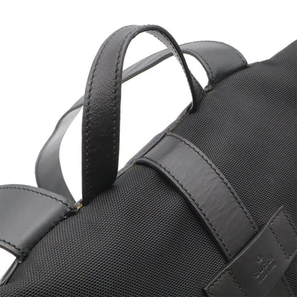Gucci Band Techno Canvas Web Line Sherry Backpack Leather Black Green — view 7