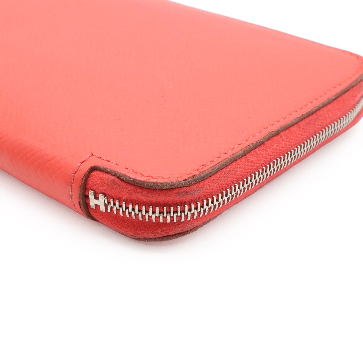 Hermes Azap Long Silk in Zip Around Wallet Veau Rose Jaipur Pink Silver — view 3