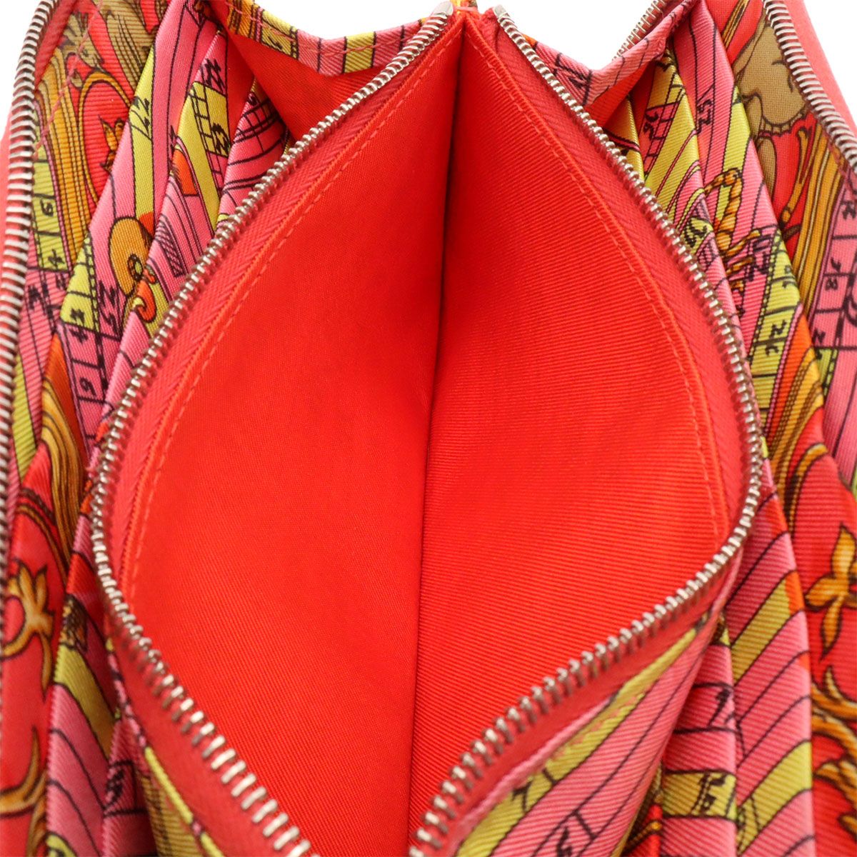Hermes Azap Long Silk in Zip Around Wallet Veau Rose Jaipur Pink Silver — view 7