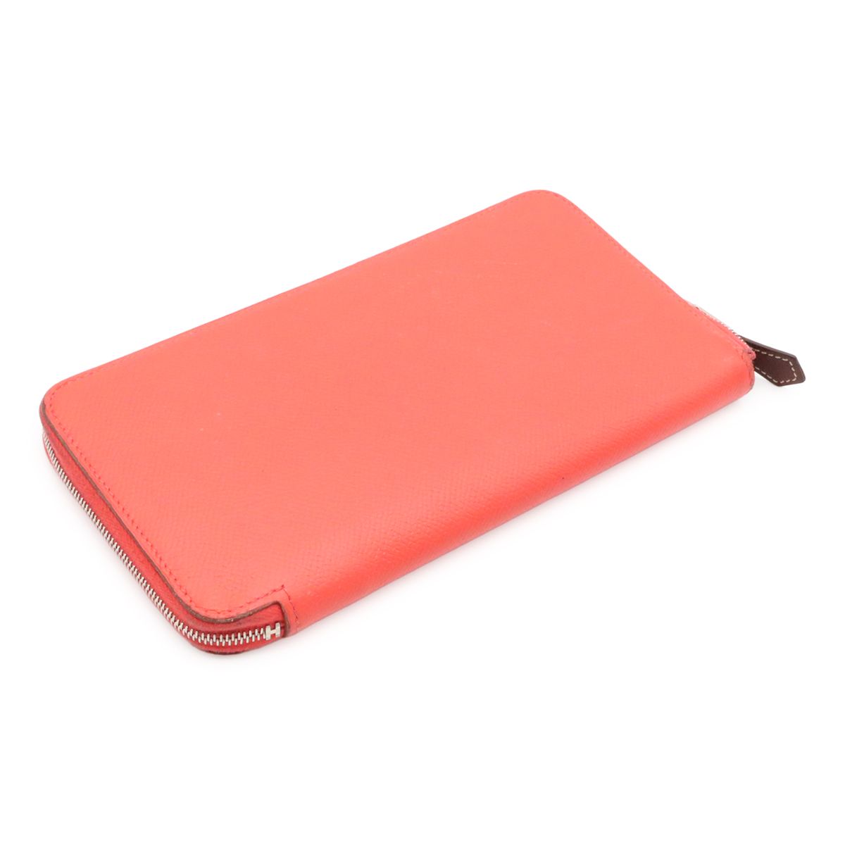 Hermes Azap Long Silk in Zip Around Wallet Veau Rose Jaipur Pink Silver — view 2
