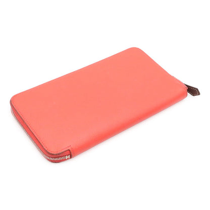 Hermes Azap Long Silk in Zip Around Wallet Veau Rose Jaipur Pink Silver — view 2