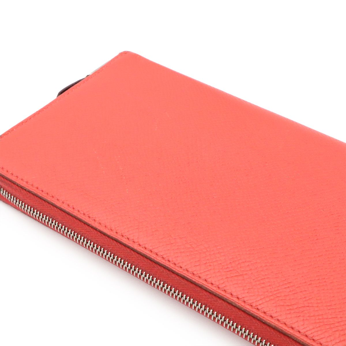 Hermes Azap Long Silk in Zip Around Wallet Veau Rose Jaipur Pink Silver — view 5