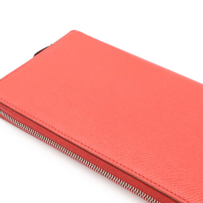 Hermes Azap Long Silk in Zip Around Wallet Veau Rose Jaipur Pink Silver — view 5