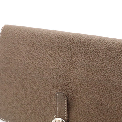 Hermes Dogon Recto Verso Long 2 Fold Wallet Bifold Togo Leather Etoupe Gray — view 6