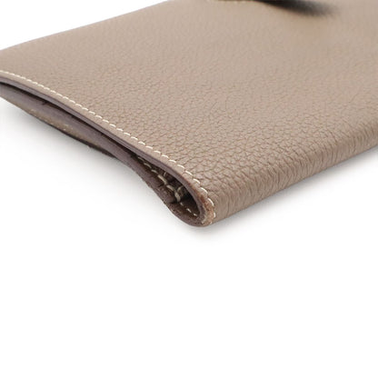 Hermes Dogon Recto Verso Long 2 Fold Wallet Bifold Togo Leather Etoupe Gray — view 3