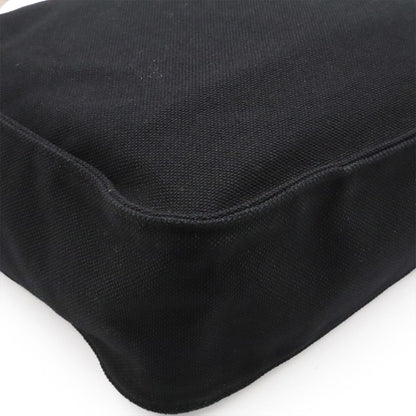 Hermes Marwari PM Shoulder Bag Canvas Leather Black Dark Brown — view 3