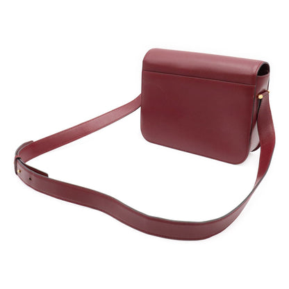 Cartier Must Line Shoulder Bag Leather Bordeaux Red Gold — view 2