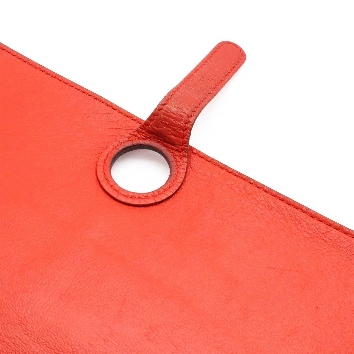 Hermes Dogon Lecto Verso Long 2 Fold Wallet Bifold Togo Leather Vermillion — view 8