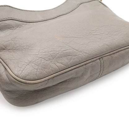 Balenciaga Giant Hip Shoulder Bag Pochette 2-Way Clutch Leather Gray with Mirror — view 6