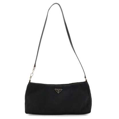 Prada Triangle Logo Shoulder Bag Nylon Leather Nero Black with Mirror Overseas