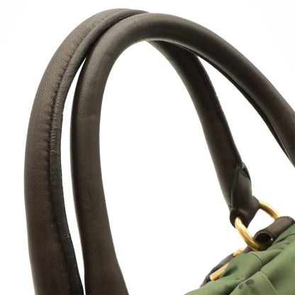 Prada Tessuto Gathered Tote 2-Way Shoulder Bag Nylon Khaki Brown — view 5