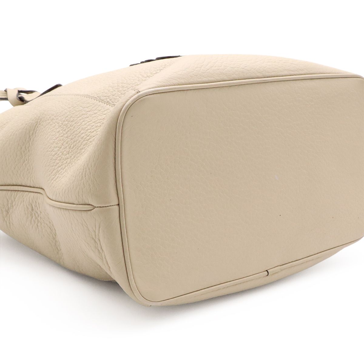 Loewe Anagram Amazona Justa Tote Leather Light Beige Silver — view 7