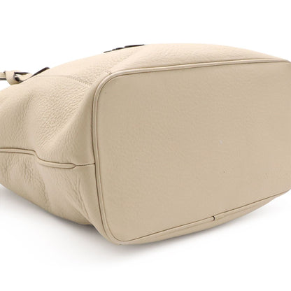 Loewe Anagram Amazona Justa Tote Leather Light Beige Silver — view 7
