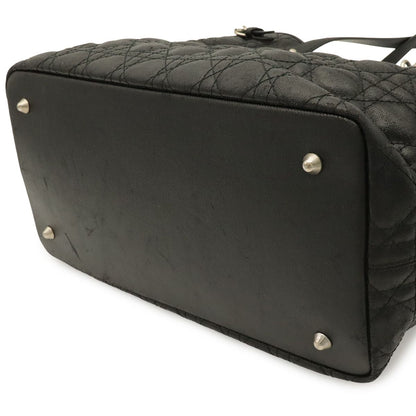 Dior Cannage Panarea Tote Shoulder Bag Black Silver — view 3