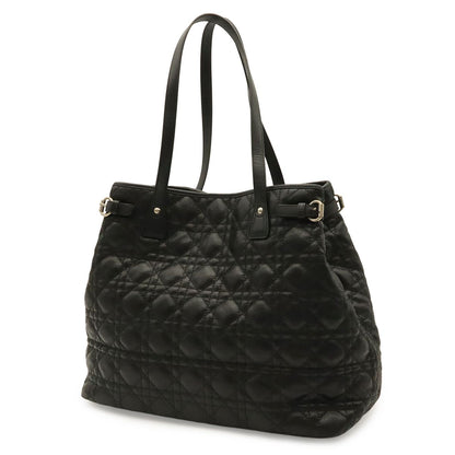 Dior Cannage Panarea Tote Shoulder Bag Black Silver — view 2