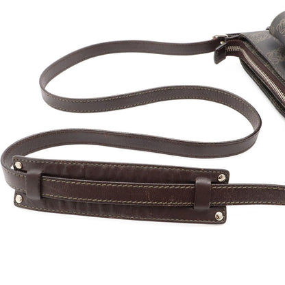 Loewe Repeat Anagram Shoulder Bag Crossbody Leather Black Dark Brown Silver — view 4