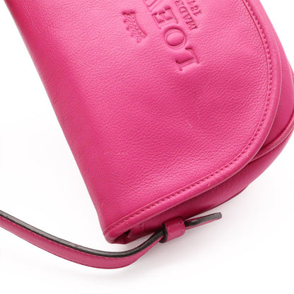 Loewe Heritage Logo Shoulder Bag Pochette Crossbody Leather Pink Gold 377.79.753 — view 6