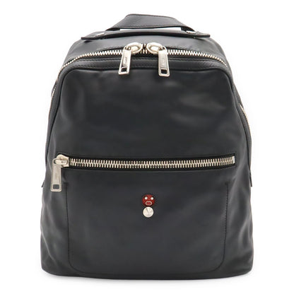 Fendi Backpack Leather Black Silver