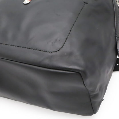 Fendi Backpack Leather Black Silver — view 3