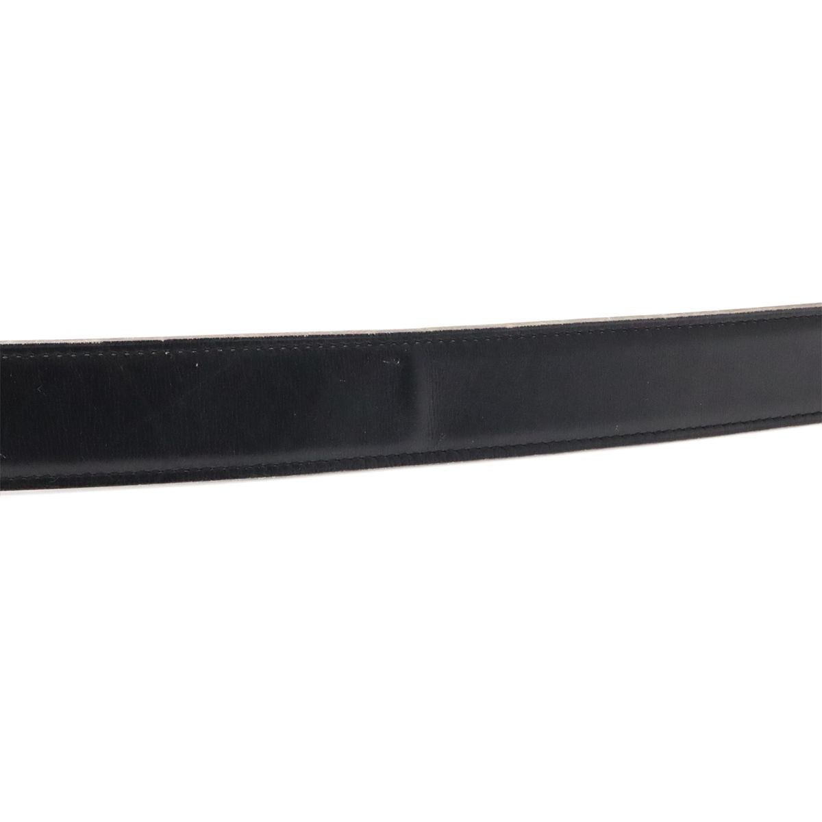 Hermes Belt Buckle Reversible Box Calf Veau Epsom Black Brown Silver 70 — view 5