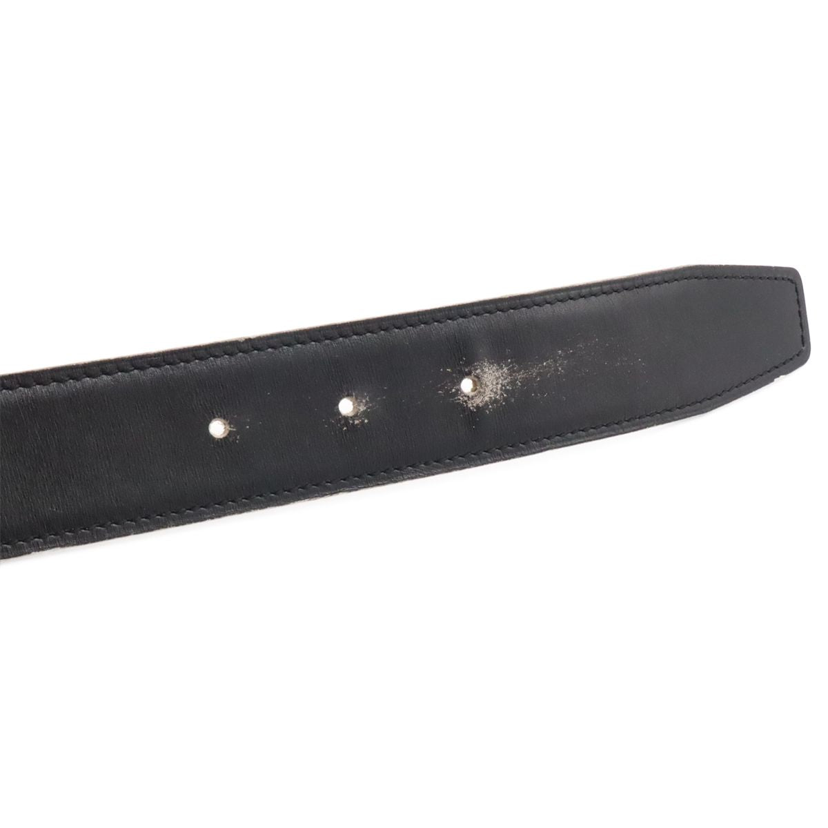 Hermes Belt Buckle Reversible Box Calf Veau Epsom Black Brown Silver 70 — view 6
