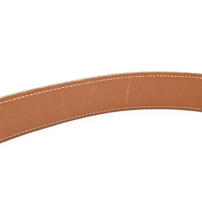 Hermes Belt Buckle Reversible Box Calf Veau Epsom Black Brown Silver 70 — view 7