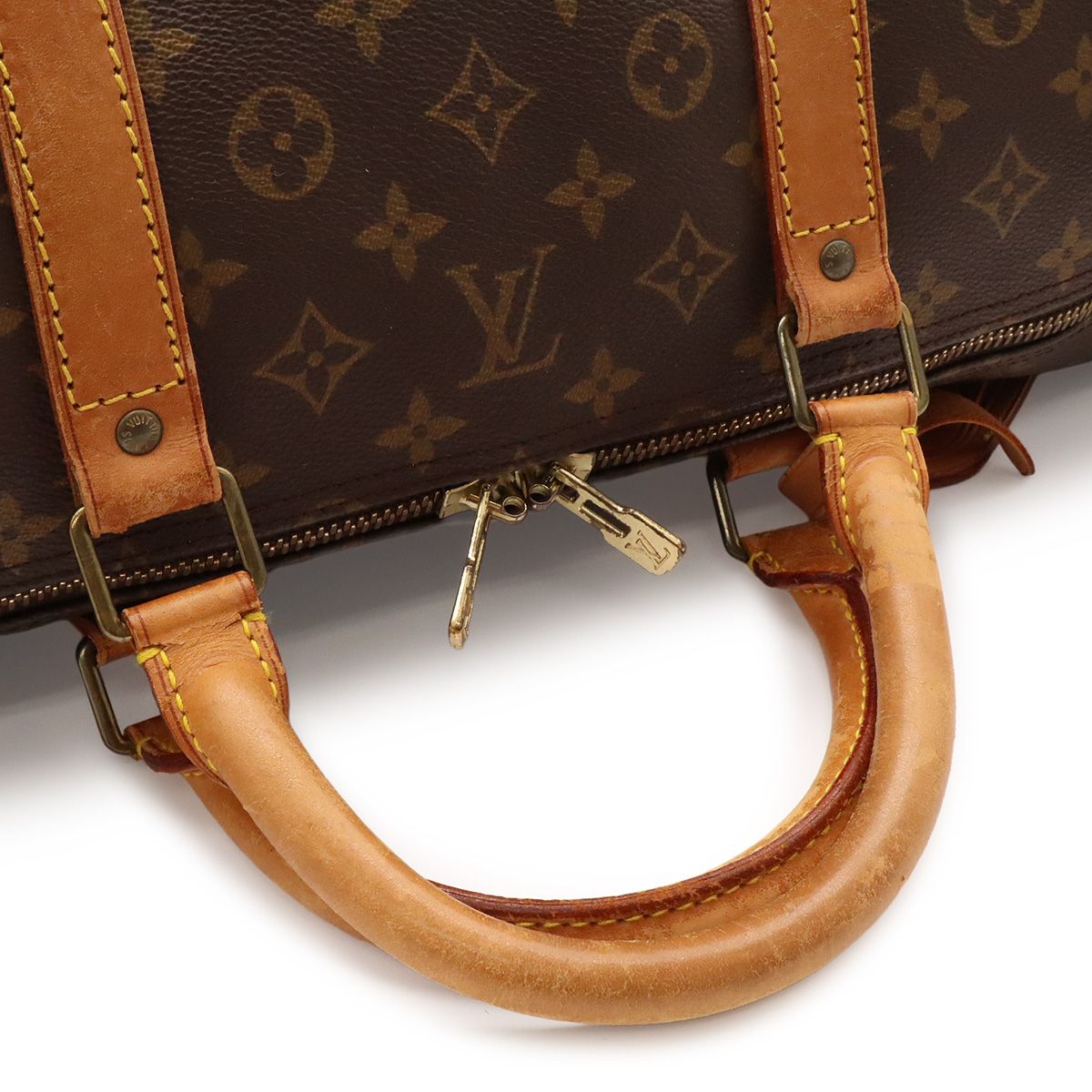 Louis Vuitton Monogram Keepall Bandouliere 60 Boston Bag Purse 2-Way — view 5
