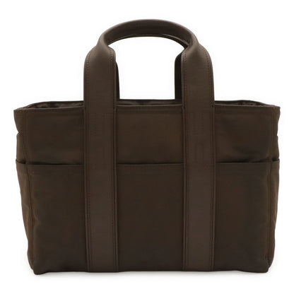 Hermes Acapulco PM Tote Nylon Leather Dark Brown Silver