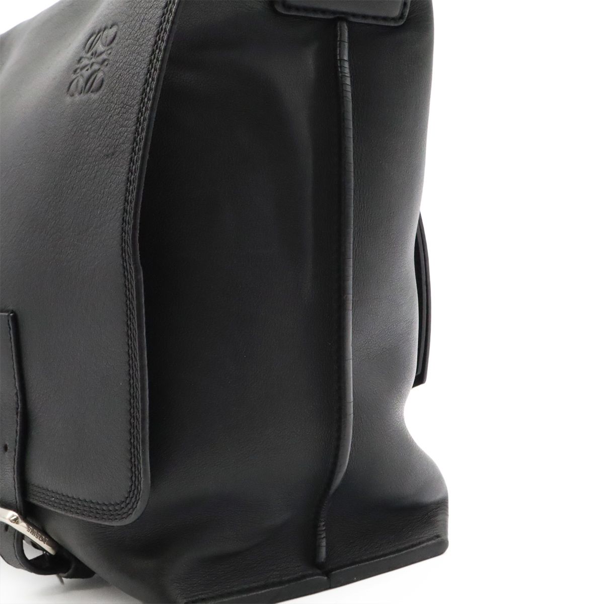 Loewe Anagram Military Messenger Bag Canvas Leather Black Silver — view 6