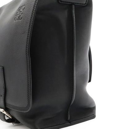 Loewe Anagram Military Messenger Bag Canvas Leather Black Silver — view 6