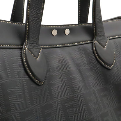 Fendi Peekaboo IC You Forty 8 Tote Large Leather Black Silver Shoulder Pouch — view 7