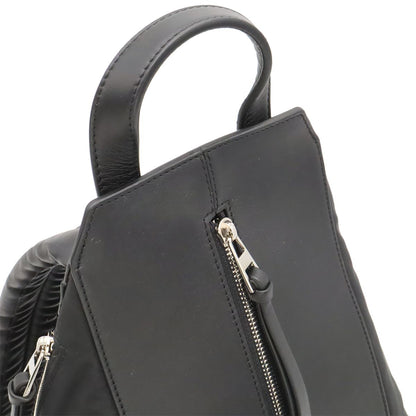 Loewe Convertible Backpack Small Shoulder Bag Nylon Leather Black Silver — view 6