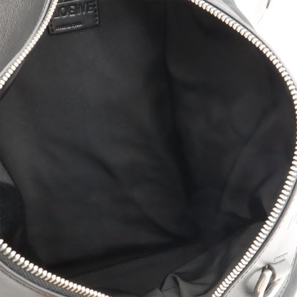 Loewe Convertible Backpack Small Shoulder Bag Nylon Leather Black Silver — view 7