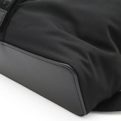 Loewe Convertible Backpack Small Shoulder Bag Nylon Leather Black Silver — view 3
