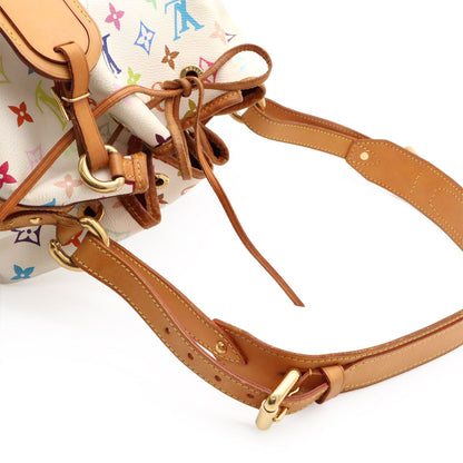 Louis Vuitton Monogram Multicolor Petit Noe Shoulder Bag Drawstring Blanc White — view 4