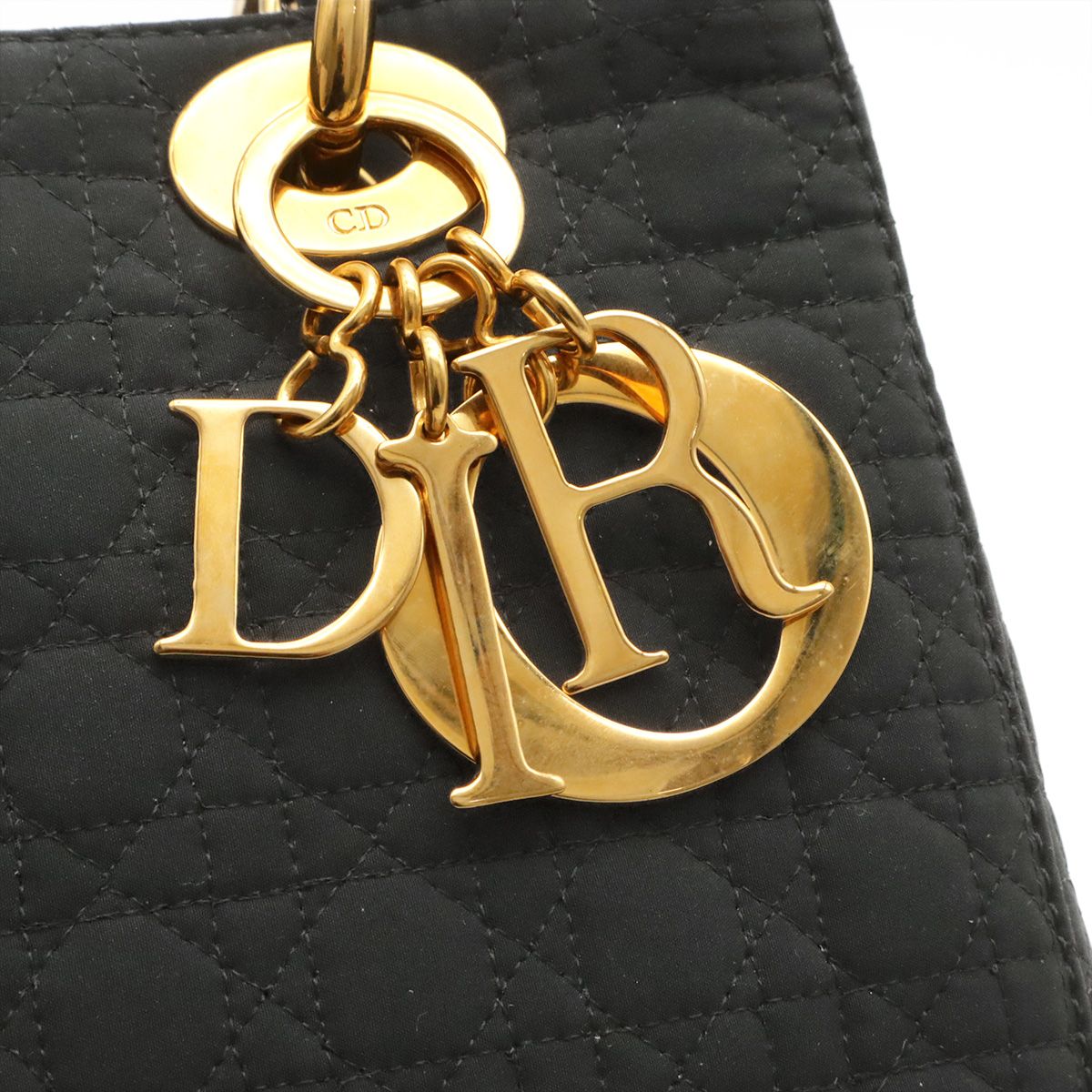Dior Cannage Tote Nylon Black Gold — view 4
