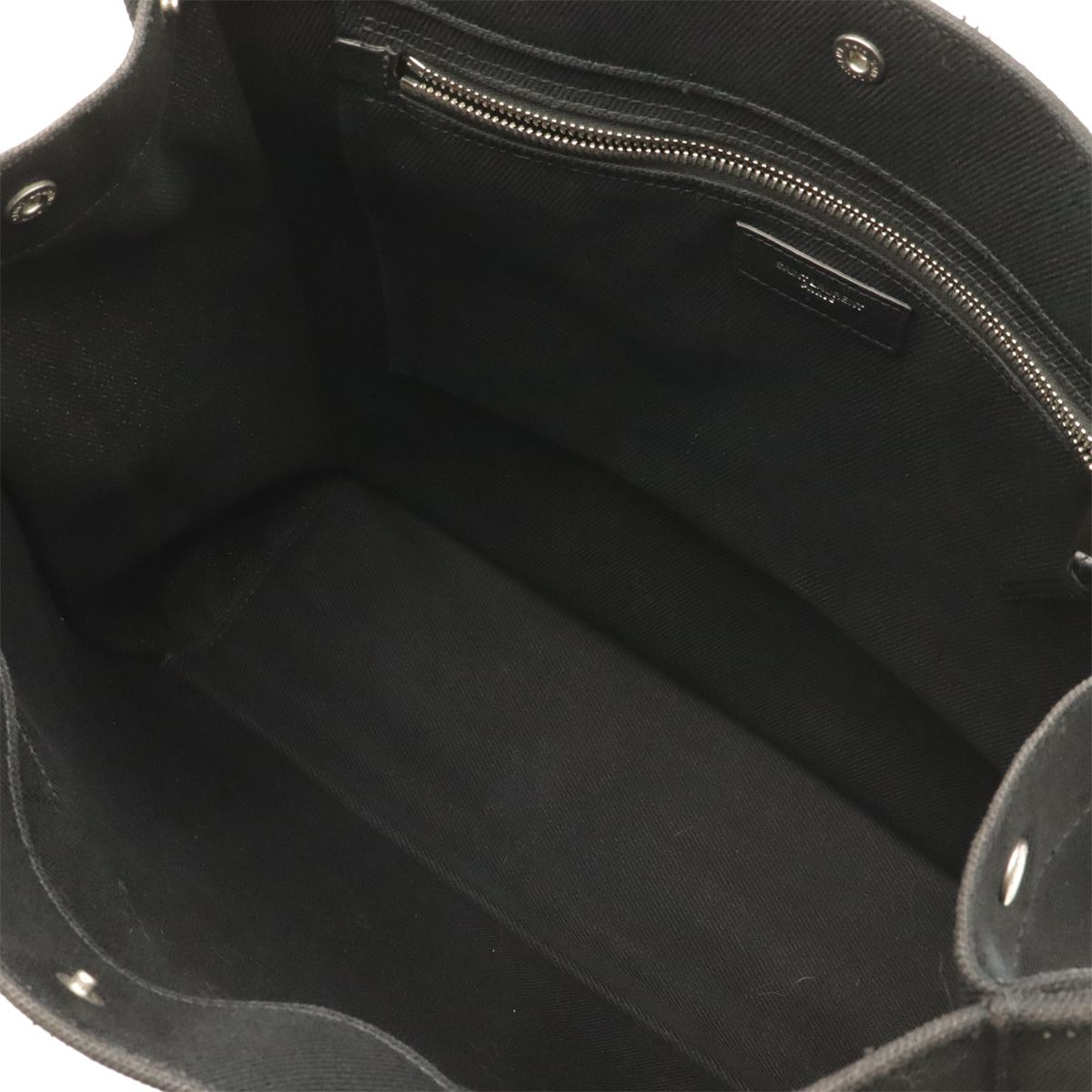 Saint Laurent Paris YSL Yve Gauche Rive Tote Canvas Leather Black — view 6