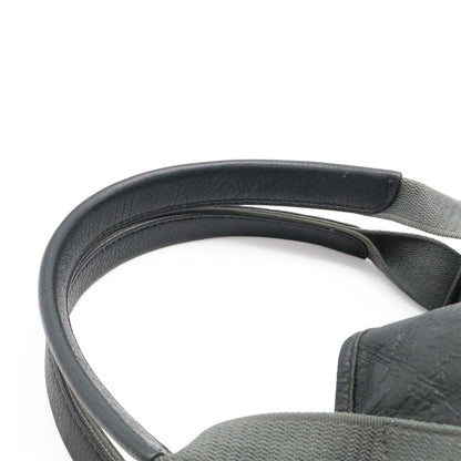 Balenciaga Exclusive Line Navy Cabas S Logo Tote Leather Gray — view 4