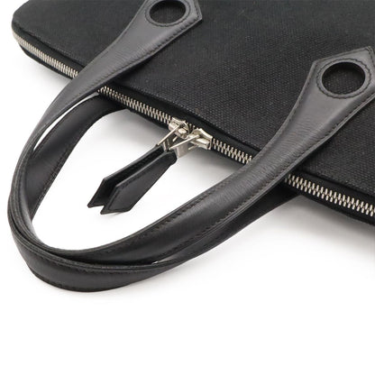 Hermes Sac Ibou MM Tote Canvas Leather Black Silver — view 4