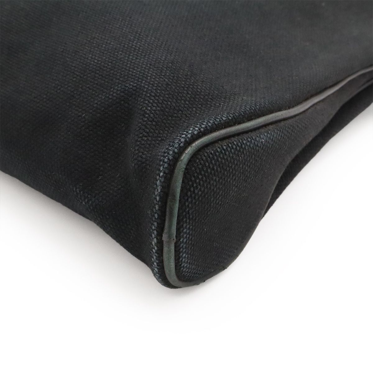 Hermes Sac Ibou MM Tote Canvas Leather Black Silver — view 3