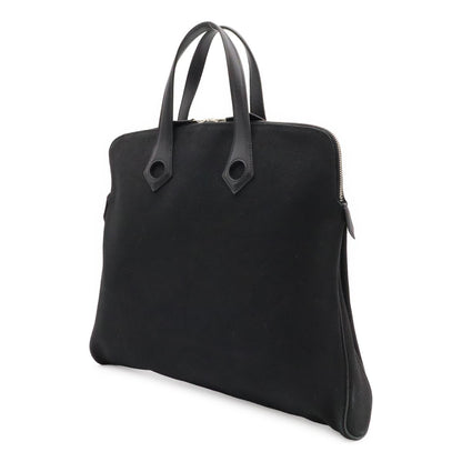 Hermes Sac Ibou MM Tote Canvas Leather Black Silver — view 2