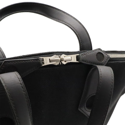 Hermes Sac Ibou MM Tote Canvas Leather Black Silver — view 5